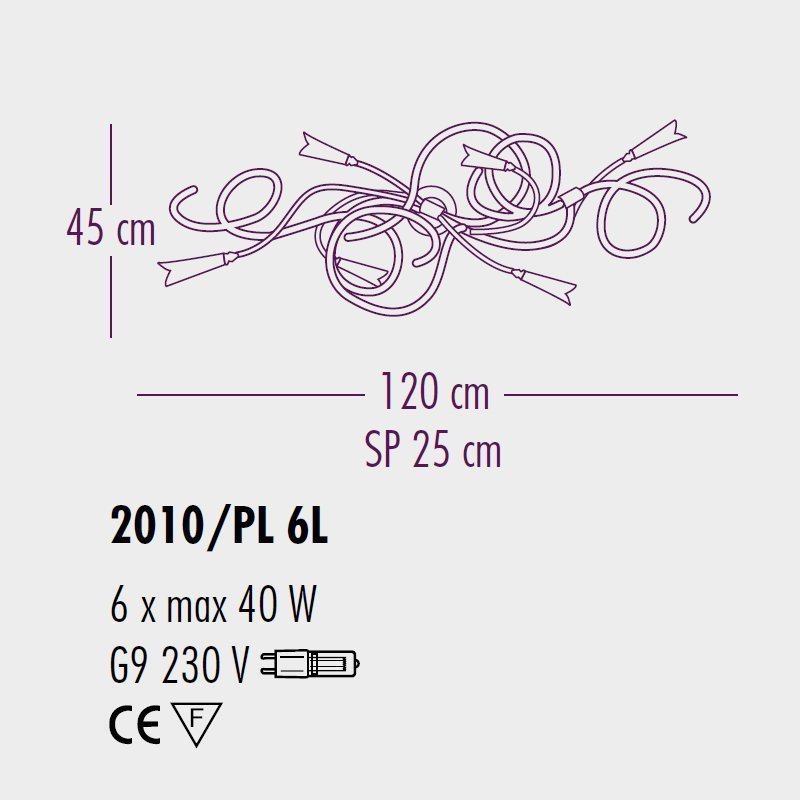 Потолочная люстра Bellart Chic 2010/PL6L 08