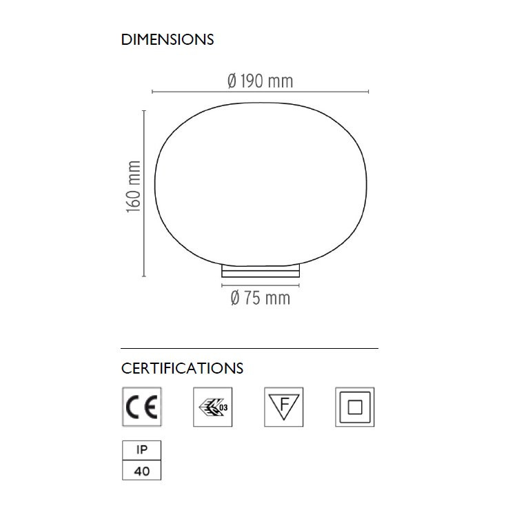 Настольный светильник Flos Glo-Ball Basic Zero F3331009