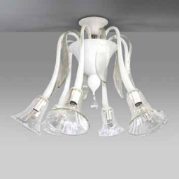 Потолочная люстра Vetri Lamp 986/6 Bianco/Cristallo