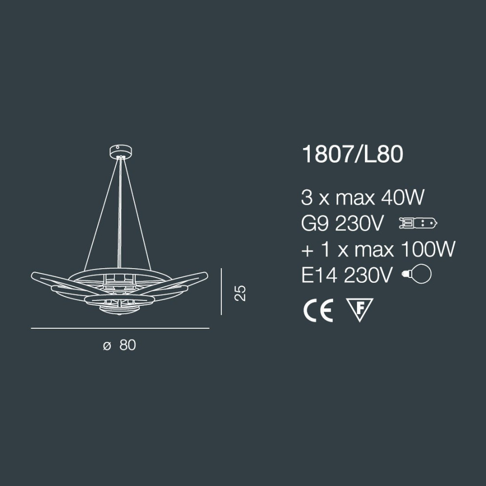 Подвесной светильник Bellart Flair 1807/L80 05/V01