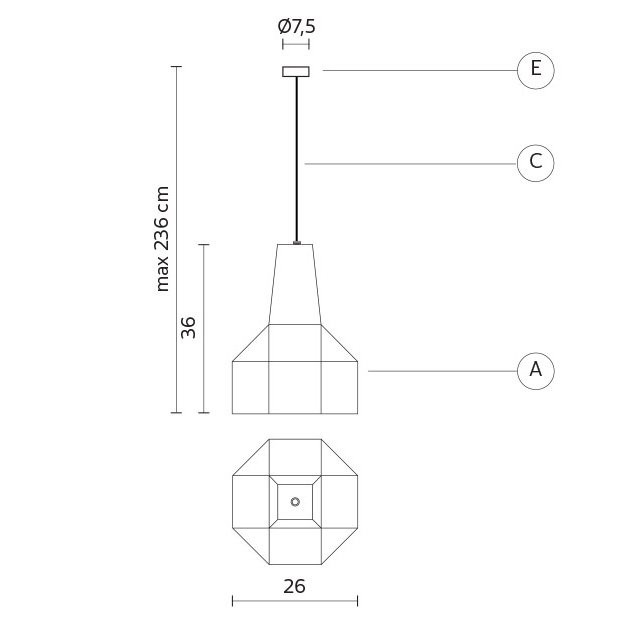 Подвесной светильник Karman Settenani collection SE683N3