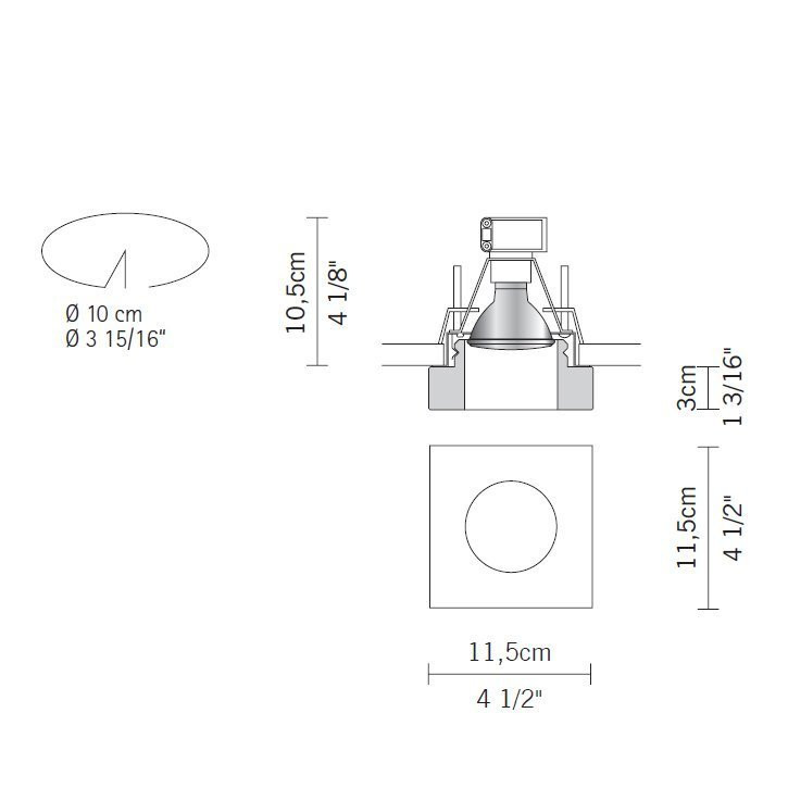Встраиваемый светильник Fabbian Lui D27 F09 00