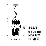 Подвесной светильник IDL Crystalline 493/6 transparent