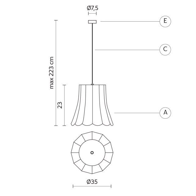 Подвесной светильник Karman Settenani collection SE685N5