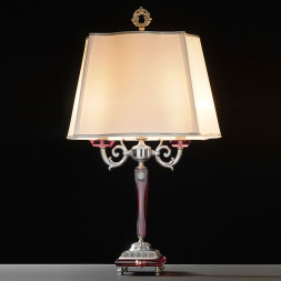 Настольная лампа Euroluce Ermes LG2 silver Antique rose