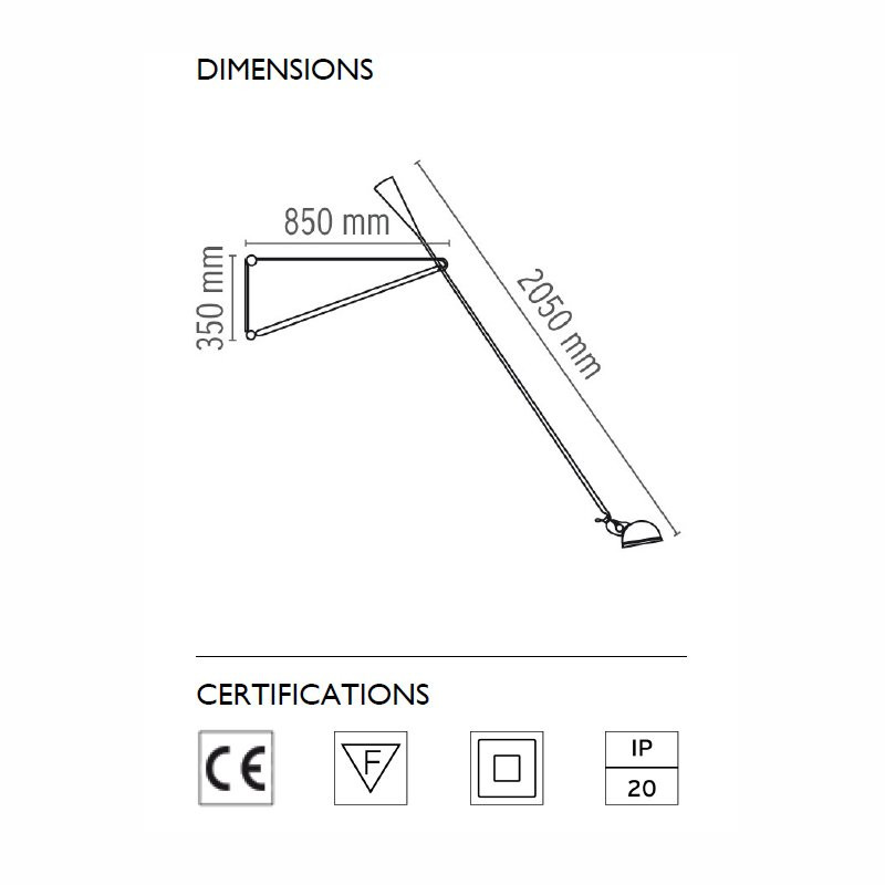 Настенно-потолочный светильник Flos 265 White A0300009