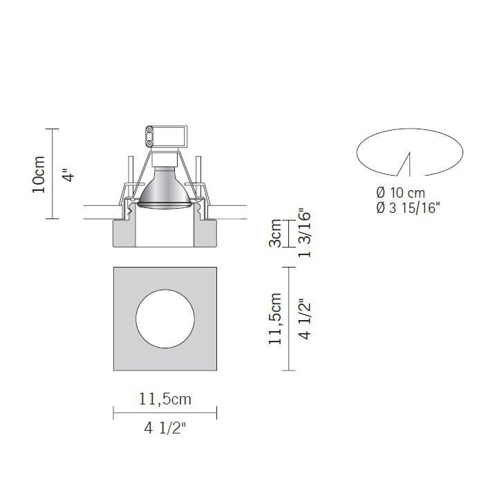 Встраиваемый светильник Fabbian Lui D27 F11 35