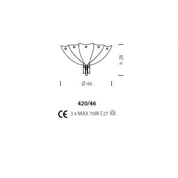 Потолочный светильник Sylcom Manin 420/46 AMB