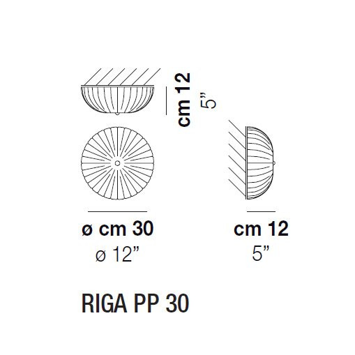 Потолочный светильник Vistosi Riga PP 30 E14 CR/GA OR