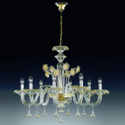 Люстра Vetri Lamp 922/8 Cristallo/Oro 24Kt