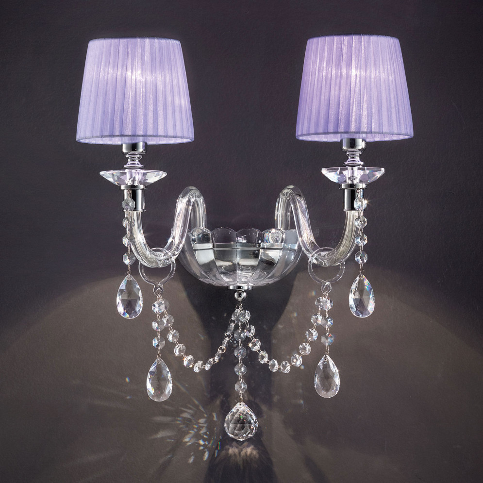 Бра Euroluce Arcobaleno A2 Silver Clear Violet
