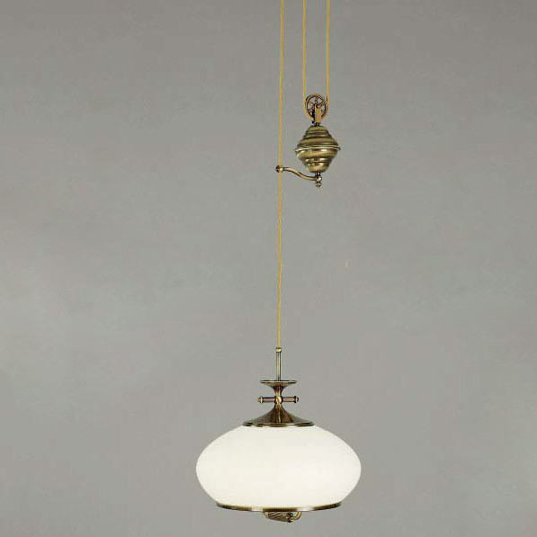 Подвесной светильник Orion HL 6-1273 patina/Zug/387 opal-patina