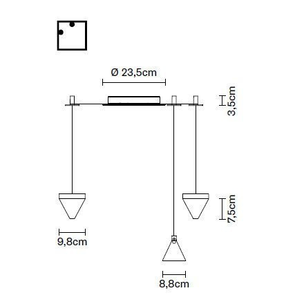 Подвесной светильник Fabbian Tripla F41 G01 11