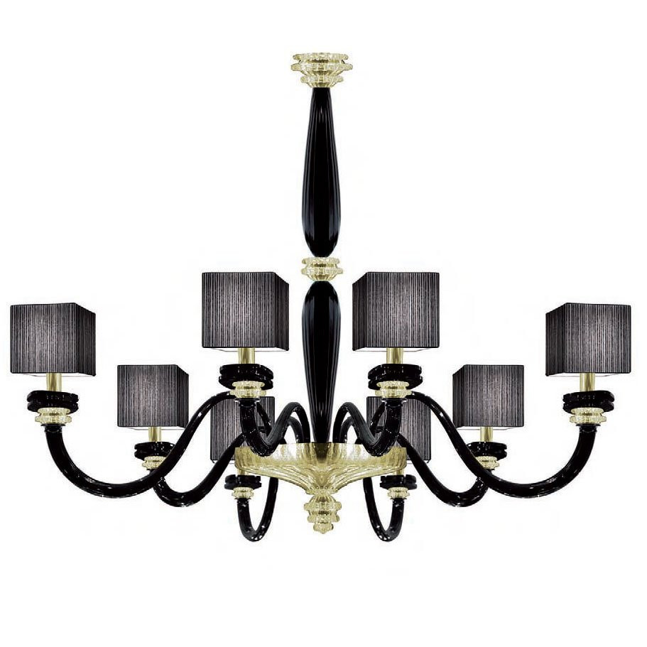 Потолочная люстра La Murrina Pearl S/8 gold black