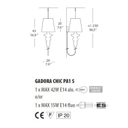 Подвесной светильник Evi Style Gadora Chic PA1 S ES0622PA04CRAL