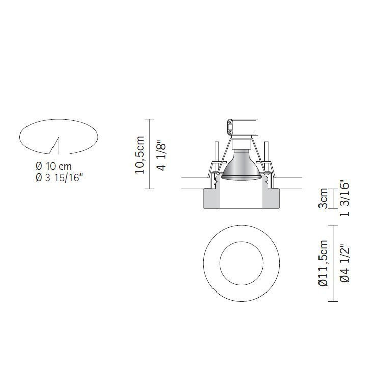 Встраиваемый светильник Fabbian Lei D27 F13 00