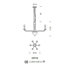 Люстра Sylcom Sahara 2011/6 FU