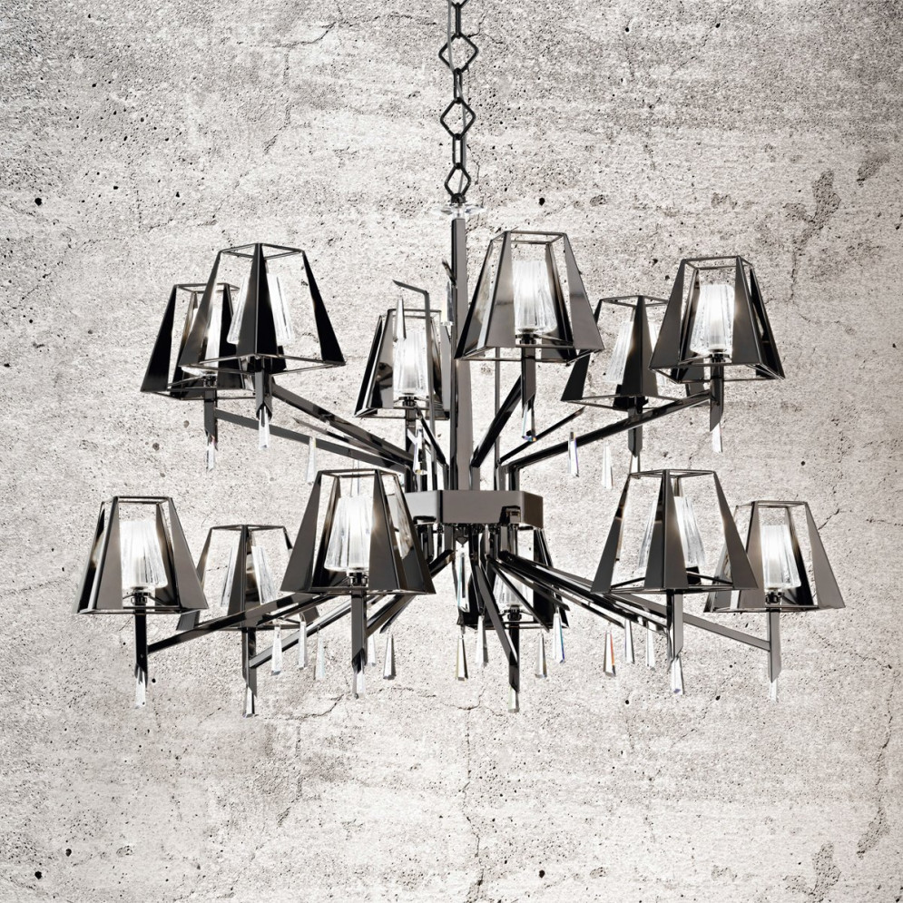 Люстра IDL Prestige 532/6+6 black nickel