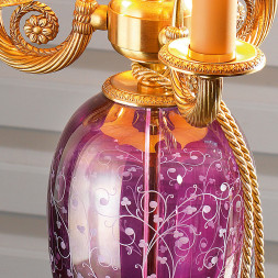 Настольная лампа Euroluce Lady LG3+1 gold Amethyst