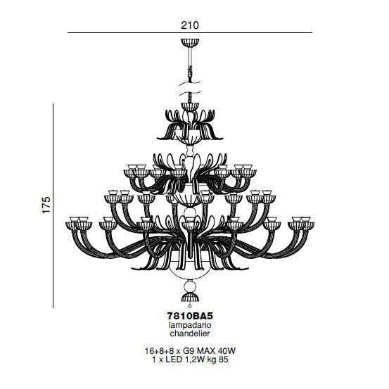Люстра Beby Garden Party 7810BA5 Gold Golden Portofino SW Jet Golden Teak