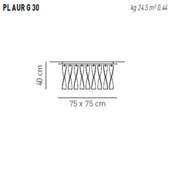 Потолочный светильник Axo Light Aura PL AUR G 30 BI PLAURG30BCCRE27