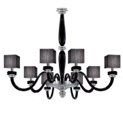 Потолочная люстра La Murrina Pearl S/8 transparent black