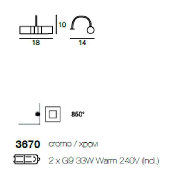 Подсветка для картин Linea Light Fotis 3670