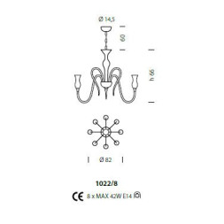 Люстра Sylcom Teodato 1022/8 K FU