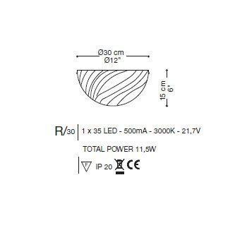 Потолочный светильник La Murrina Ganimede R LED 30 DD-3S