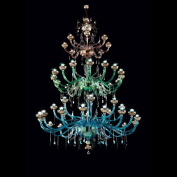 Люстра Beby Garden Party 7810BA6 Gold Multi glass SW Jet Turquoise