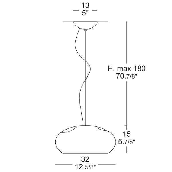 Подвесной светильник Leucos Mercure S 0002302