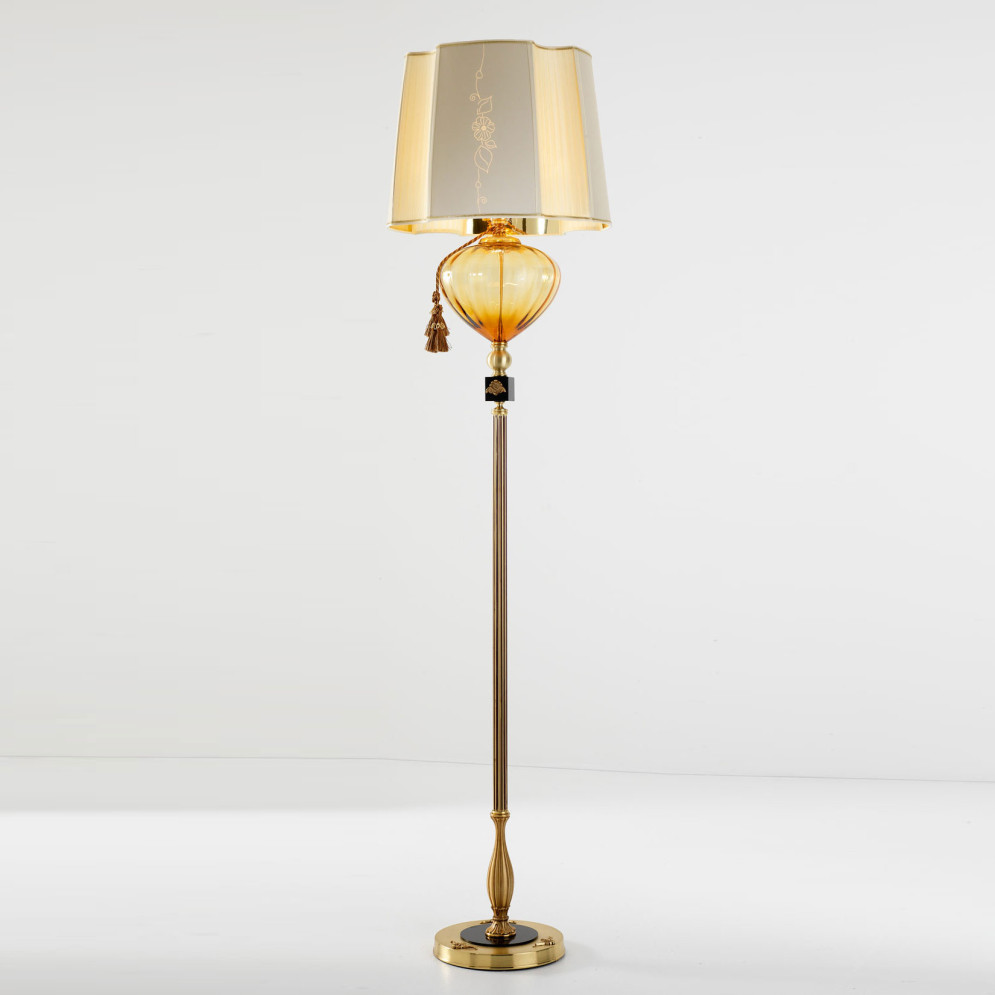 Торшер Euroluce Orfeo PT1 gold Amber