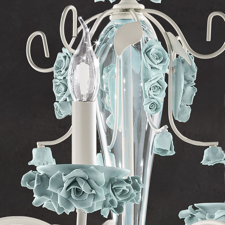 Люстра Euroluce Bora L6 ivory Tiffany