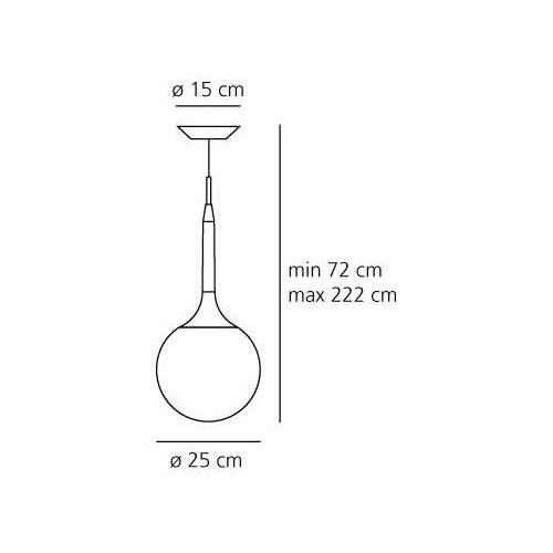 Подвесной светильник Artemide Castore sospensione 25 1053010A