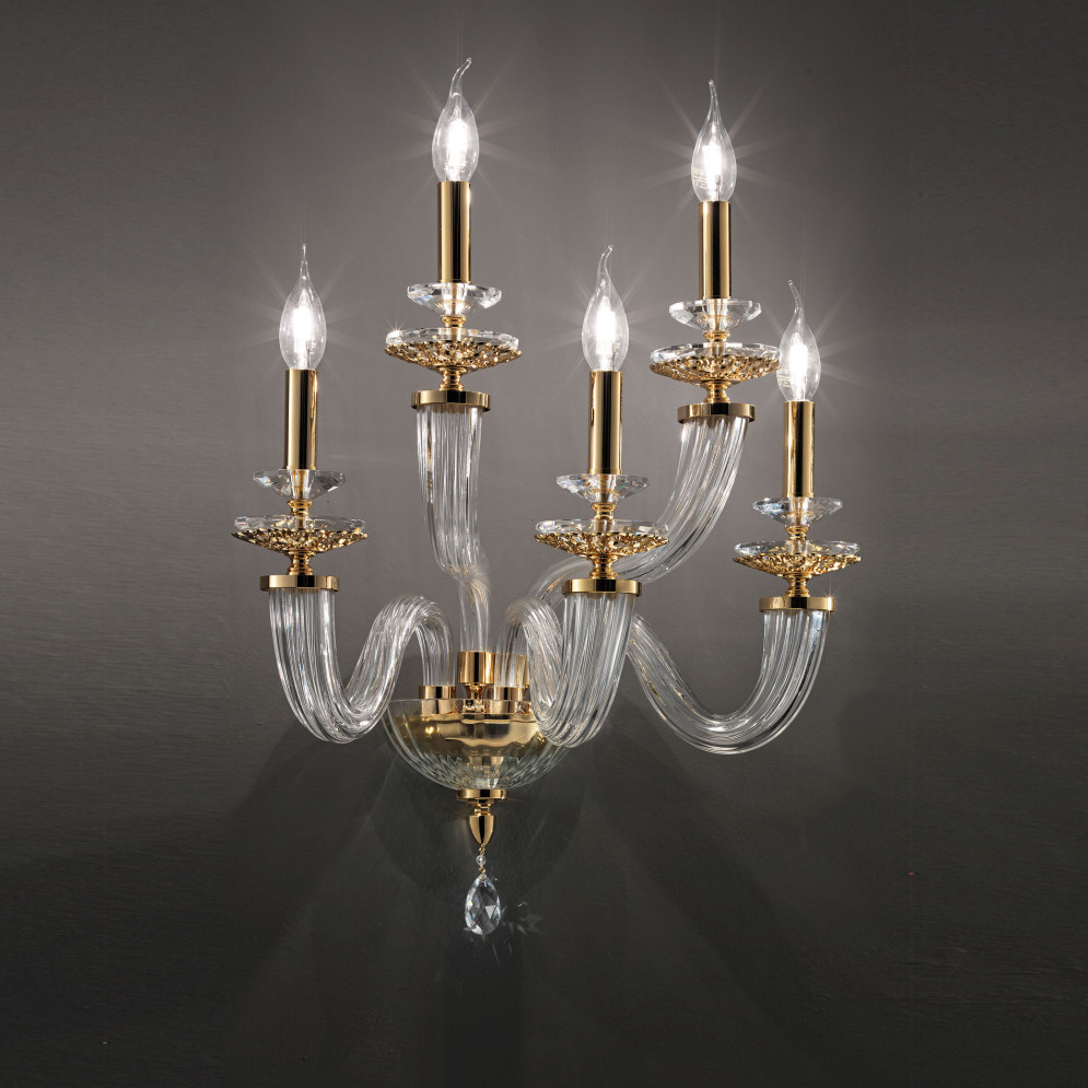 Бра Euroluce Atalia A5 53 gold Clear