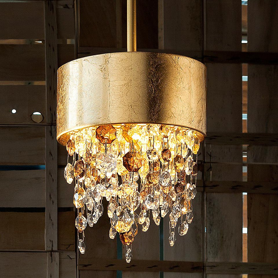 Подвесной светильник Masiero Ola S2 15 F01 / Amber crystal