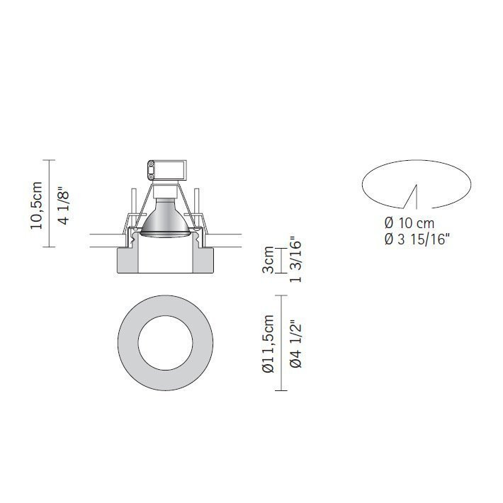 Встраиваемый светильник Fabbian Lei D27 F16 35