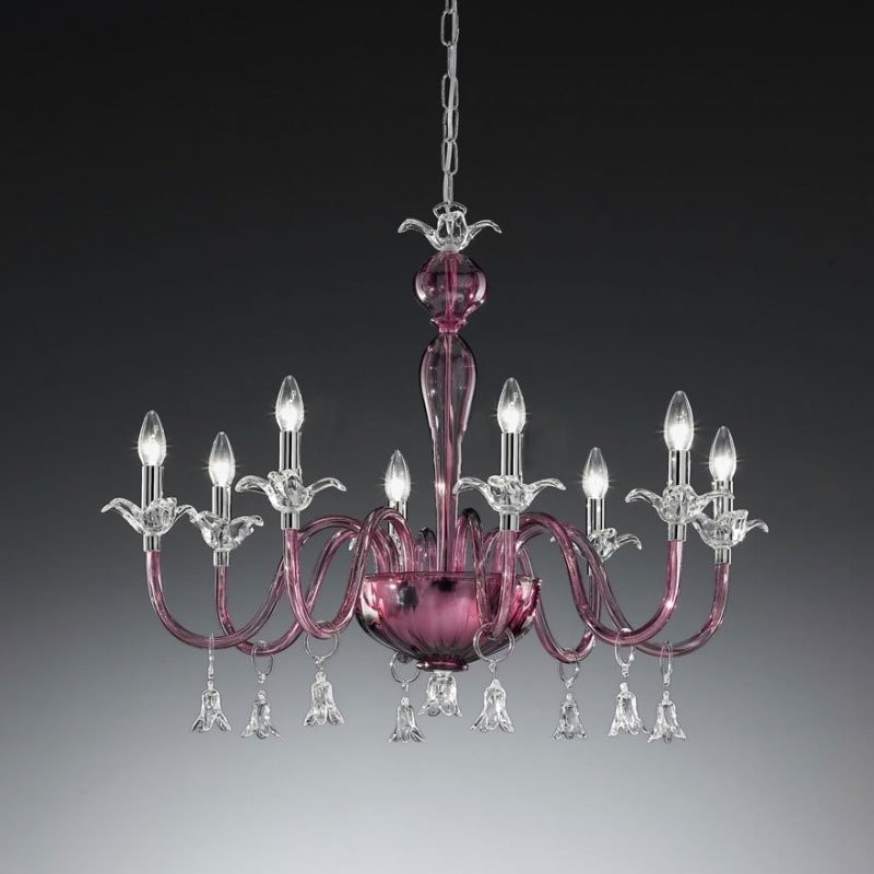 Люстра Vetri Lamp 894/8 Ametista/Cristallo