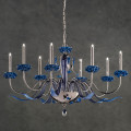 Люстра Euroluce Bora L8 Nichel Blue
