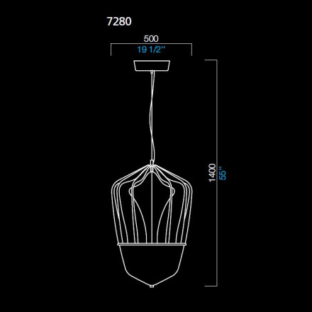 Подвесной светильник Barovier&amp;Toso Robin 7280/OO/ZO