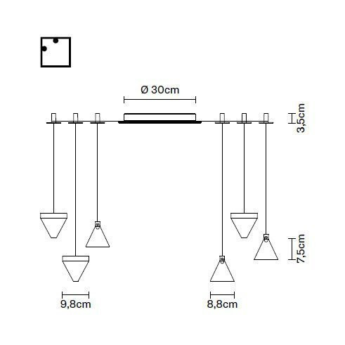 Подвесной светильник Fabbian Tripla F41 G03 76