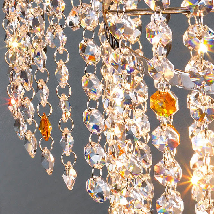 Подвесной светильник Euroluce Stars S11 silver C COLLECTION amber