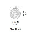 Потолочный светильник Vistosi Rina PL 45 E27 BC/MU NI