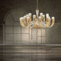 Люстра Euroluce Dea L12+6+6 gold Ambra