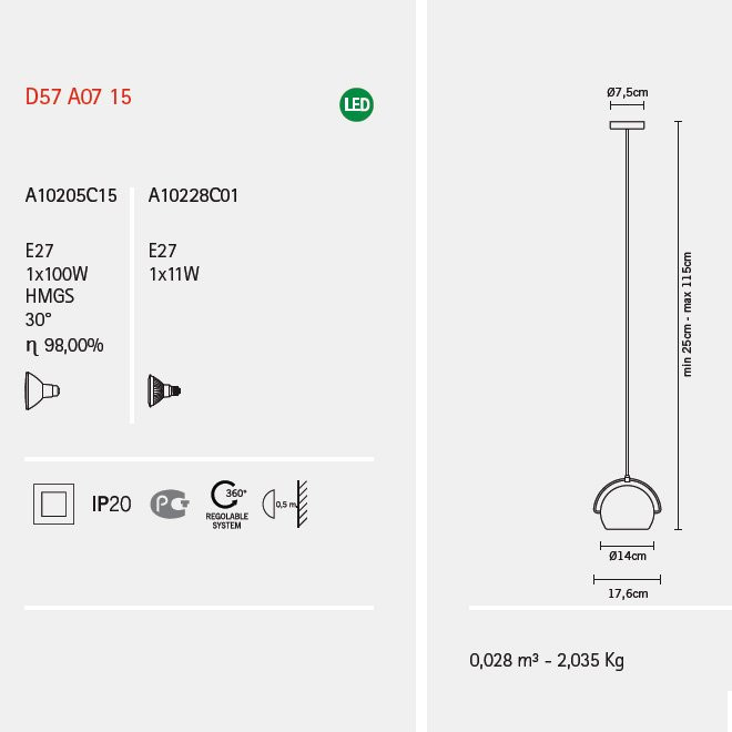 Подвесной светильник Fabbian Beluga Steel D57 A07 15