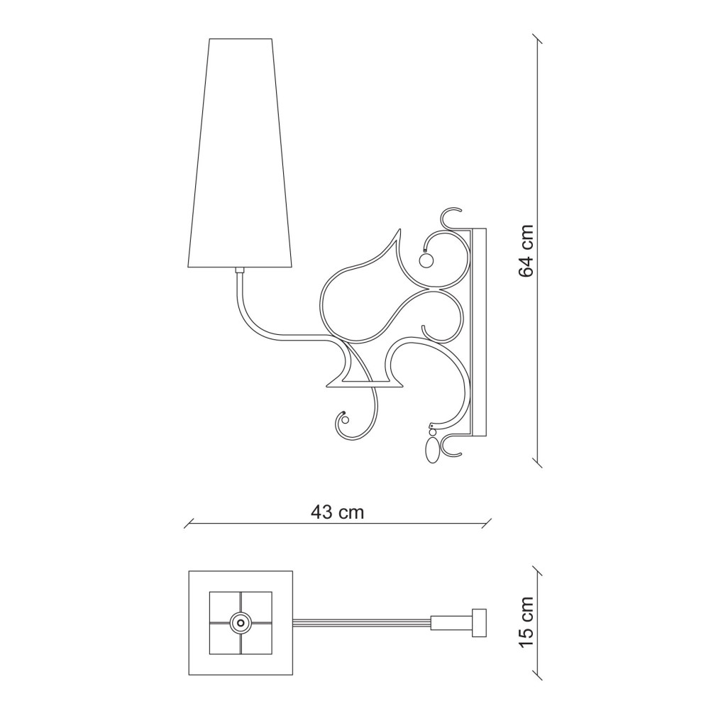 Бра Baga Bespoke Estrosa ES02 M08 | T21 cat. C