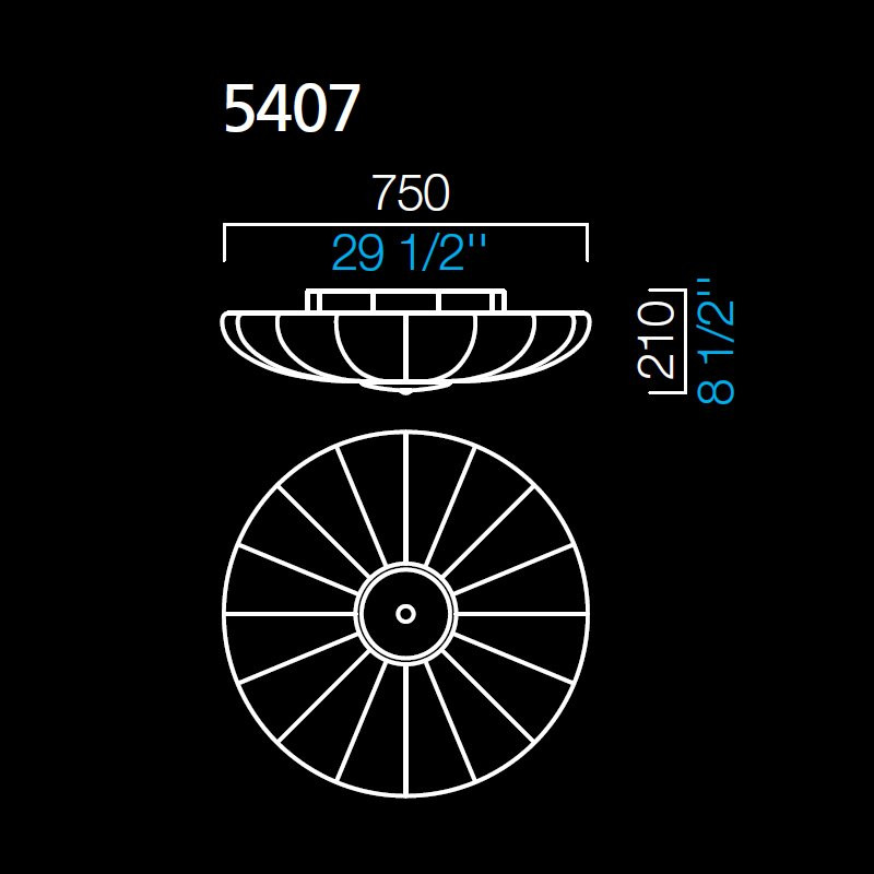 Потолочный светильник Barovier&amp;Toso Royal 5407/GR
