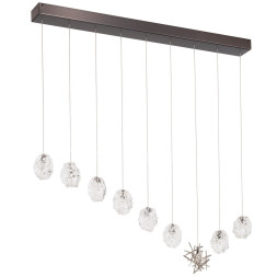 Потолочный светильник IDL Stardust 608/8+1SL black nickel + transparent and pure steel