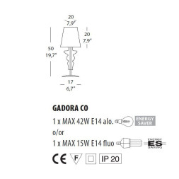 Настольная лампа Morosini Evi Style Gadora CO ES0600CO04AVAL