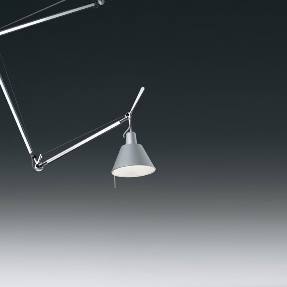Подвесной светильник Artemide Tolomeo sospensione decentrata - Diffusore alluminio 0629000A + 0371050A
